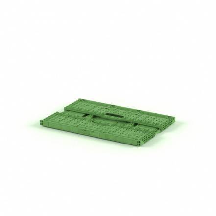 Ящик пластиковый складной, 600х400х180 мм, зеленый [12.425.71]