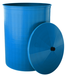 Бочка пластиковая садовая для дождевой воды и полива, 150л, голубой [360]