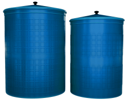 Бочка пластиковая садовая для дождевой воды и полива, 150л, голубой [360]