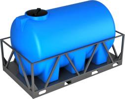 Пластиковая ёмкость в обрешётке 3000 литров, арт.: Н 3000 обр, цвет: синий, код: 12700
