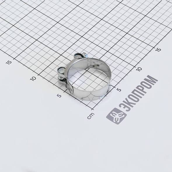 Хомут силовой шарнирный одноболтовый нерж. сталь