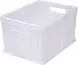 Ящик пластиковый сплошной, 400×300×230 мм, 21.6 л, белый [703.03.01 м]