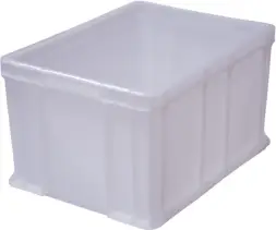 Ящик пластиковый сплошной, 400×300×230 мм, 21.6 л, белый [703.03.02 м]