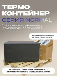 Термоконтейнер TERMOBOX Бытовой Normal, 109 л, 800х600х390 мм, 40кг/м3