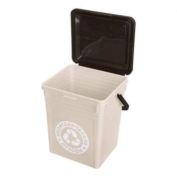 Контейнер для мусора, 8л, светло-бежевый