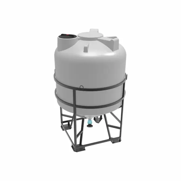 Емкость ЦКТ 5000 л с патрубком 110мм с фланцем под плотность до 1,2 г/см3 белая в обрешетке