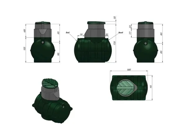 Септик &quot;Rostok&quot; Дачный черный