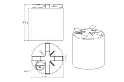 Емкость T 10000л под плотность до 1.5 г/см3 синяя