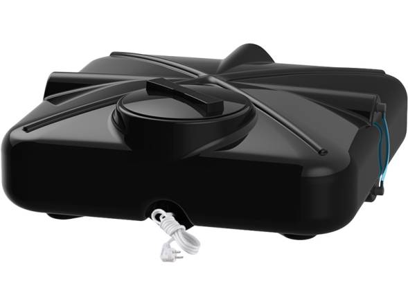 Бак пластиковый для летнего душа с подогревом, 250 л, черный [Б-250(М)]