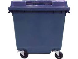 Пластиковый мусорный контейнер на колесах, 1100л, синий