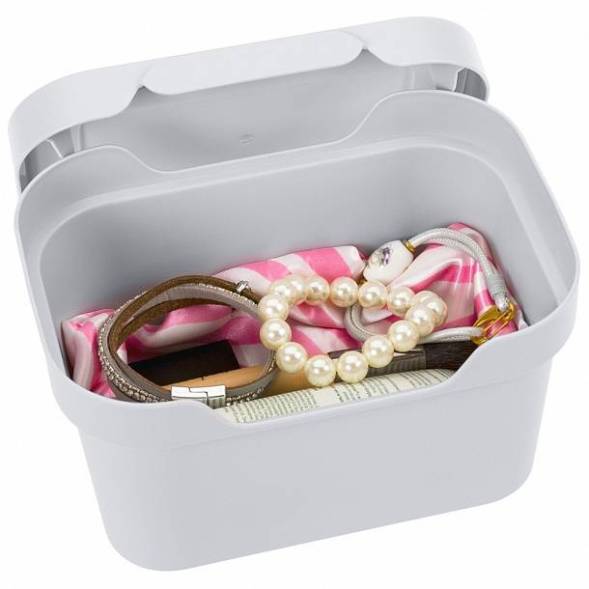 Ящик с крышкой универсальный Luxe, 1,9л, светло-серый