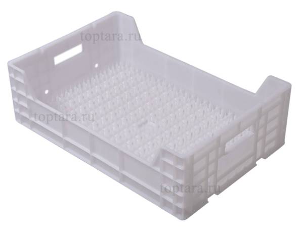 Ящик пластиковый для гидропонной выгонки цветов без клапана, 600х400х190 мм, белый [600400190-06]