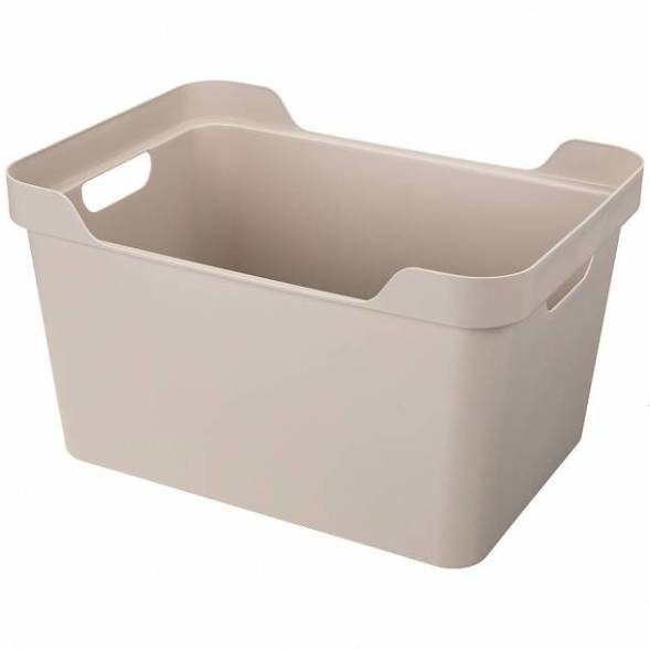 Ящик с крышкой универсальный Luxe, 18л, светло-бежевый