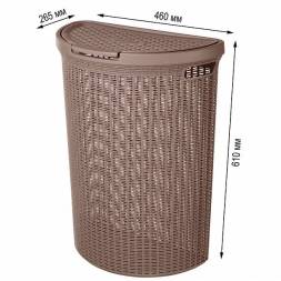 Корзина для белья Eco Style, 45л, коричневый