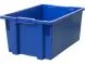 Ящик сплошной 600x400x270 мм, 43 л, синий