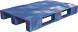Паллет (поддон) пластиковый сплошной усиленный на 3-х полозьях, 1200x800х150 мм, синий [TR 1208-1-1]