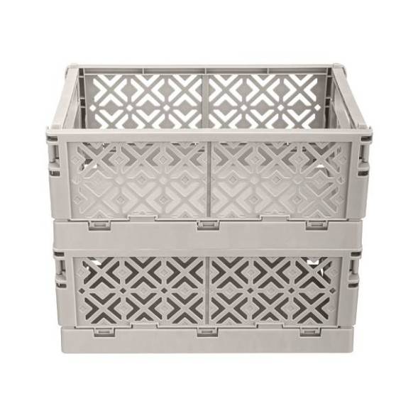 Ящик пластиковый складной ECONOVA Stocky M, 249х167х103 мм, 3.4 л, светло-бежевый [434297434]