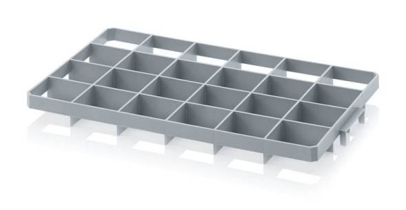 Разделительные вставки в ящик на 24 гнезда для евроконтейнеров 60 x 40 см, верхние