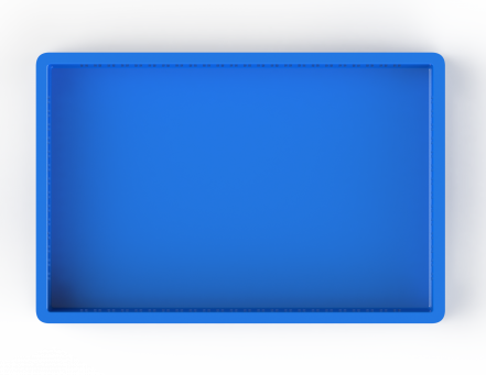 Ящик полимерный для полуфабрикатов перфорированные стенки сплошное дно (600х400х75)