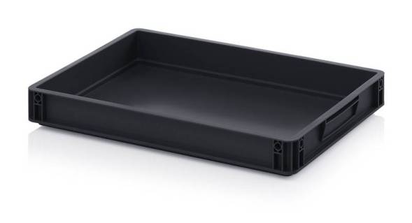 Евроконтейнер пластиковый ESD EG 64/75 HG, 60x40x7,5 см