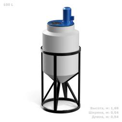 Емкость K 100 литров с пропеллерной мешалкой