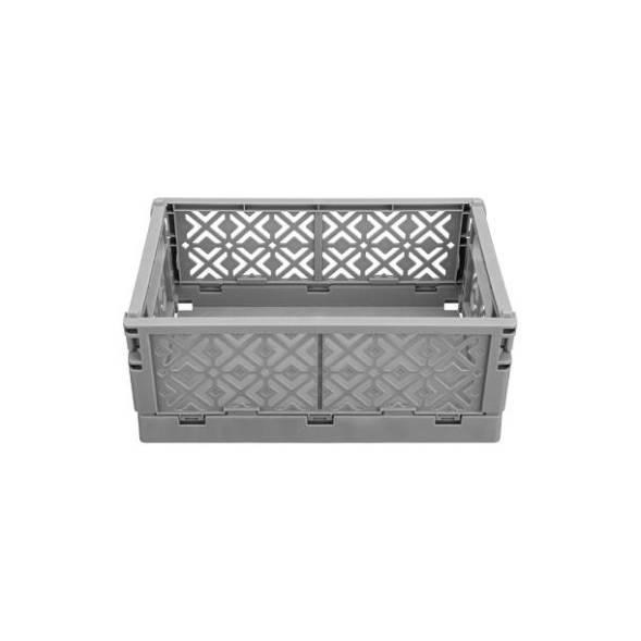 Ящик пластиковый складной ECONOVA Stocky S, 165х124х73 мм, 1.2 л, серый [434297511]