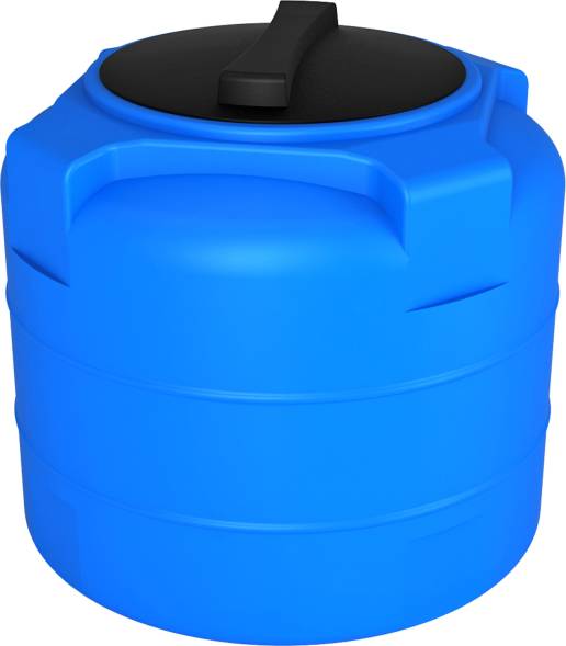 Емкость пластиковая цилиндрическая вертикальная, 100 л, синий [Т 100]
