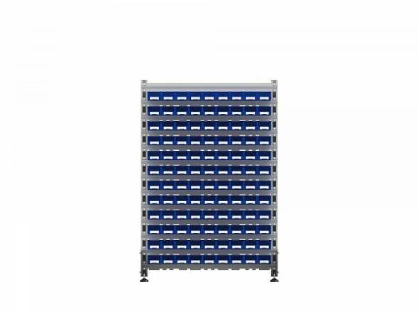 Стеллаж для пластиковых лотков ДВК SORTEX двухсторонний 1500x1000x800.01