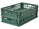 Ящик пластиковый перфорированный, 740x465x145 мм, 39 л, зеленый [404-Т]