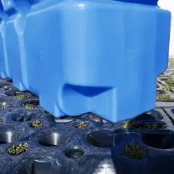 Емкость ST 2000л под плотность до 1.2 г/см3 с откидной крышкой синяя