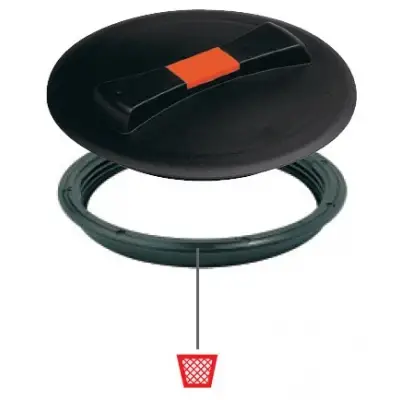 Крышка для емкости D620мм резьбовая c дыхательным клапаном пластик