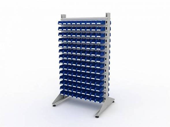 Стеллаж для пластиковых лотков ДВК SORTEX двухсторонний 1800x1000x800.01