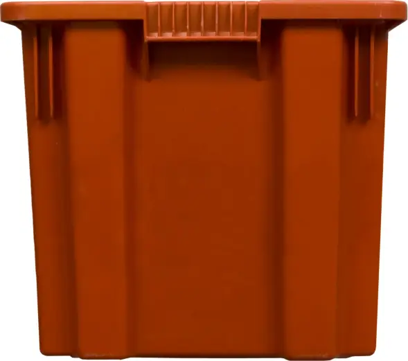 Ящик пластиковый сплошной, 600x400x350 мм, 63 л, красный [603]