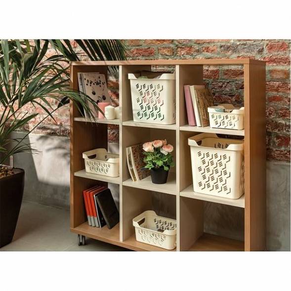 Корзинка универсальная Deluxe, 286x286x286 мм, 18 л, бежевый