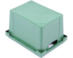 Ящик пластиковый сплошной для тюльпанов, 400х300х250 мм, синий [400300250-00]