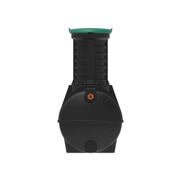 Автономная канализация Rostok Ground 6 с горловиной 1000 мм и принудительным отведением, 2800л, черный