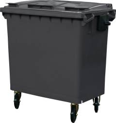 Мусорный контейнер на колёсах, 770 л, темно-серый